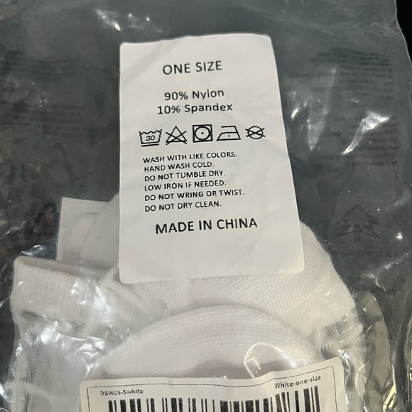 NWT Sheer Mesh Translucent & White Plaid Socks - Picture 2 of 2